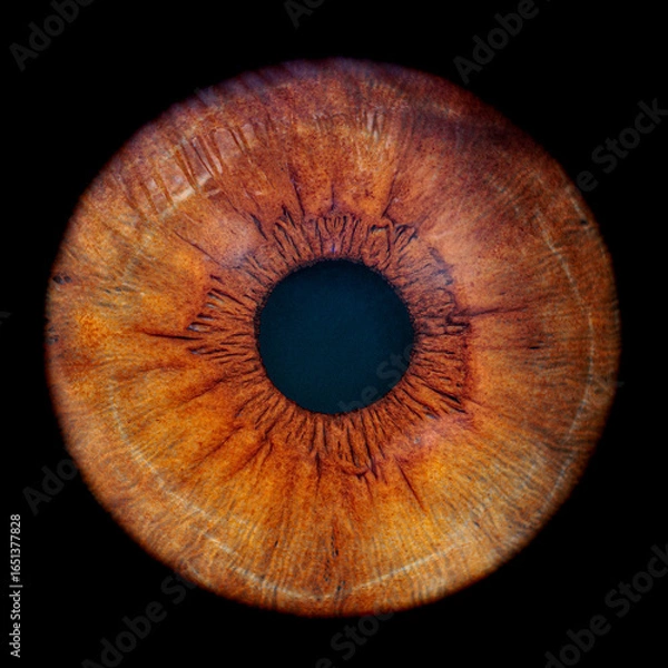 Fototapeta close up of a brown human iris