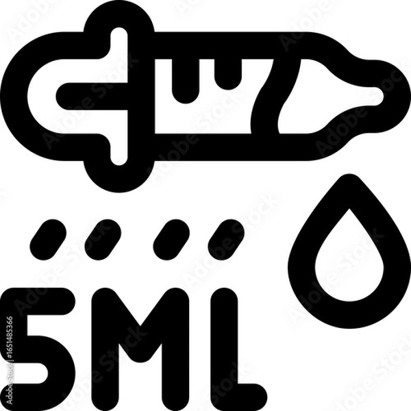 Fototapeta dosage line icon. Clean and minimalist vector icon for websites, mobile apps, presentations, and logos. Fully scalable and customizable for any project.