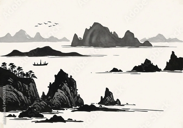 Obraz 바다 위의 군도