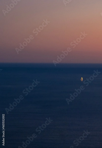 Obraz Pastel boat at sunset