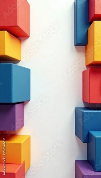 Fototapeta Abstract colorful blocks, navigation elements, icons, future, web application