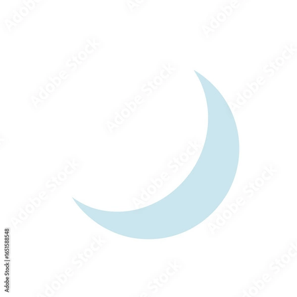 Fototapeta Crescent Celestial Form: A soft light lunar phase against a bright background in space illustration 93 characters