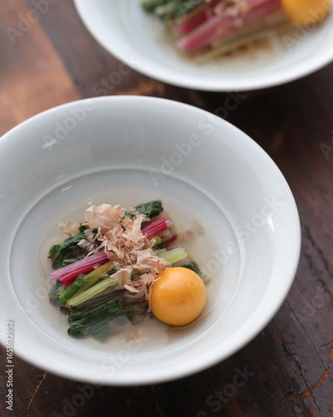 Obraz スイスチャードとほおずきのお浸し