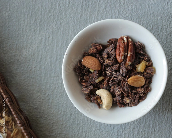 Obraz ナッツの入ったグラノーラ