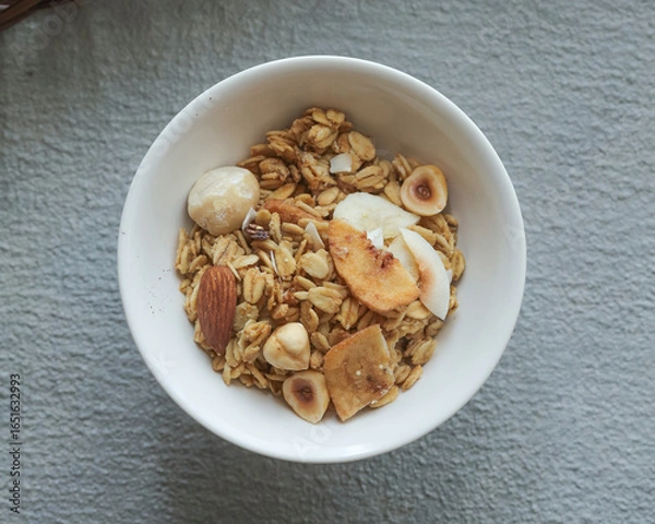 Obraz 果物とナッツの入ったグラノーラ