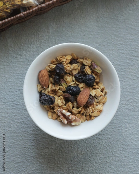 Obraz ブルーベリーとオーツ麦のグラノーラ