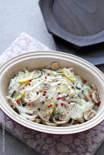 Obraz たまねぎと鯵の酢漬け