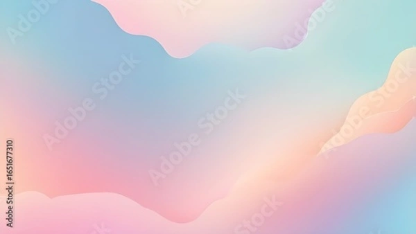 Fototapeta Soft pastel gradient with dreamy blur and gentle glow, perfect for modern design, posters, or web backgrounds.