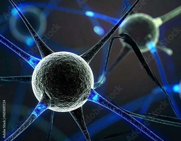 Fototapeta  Nanobots Regenerating Nerve Cells