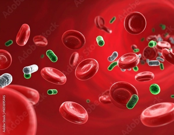 Fototapeta Nanotechnology Bloodstream Defense System