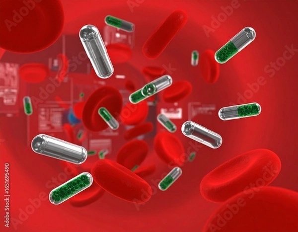 Obraz Nanotechnology Bloodstream Defense System