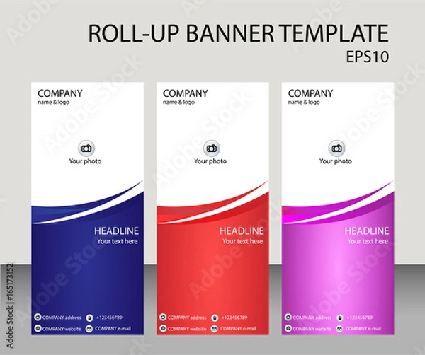 Fototapeta Roll-up banner template,vector