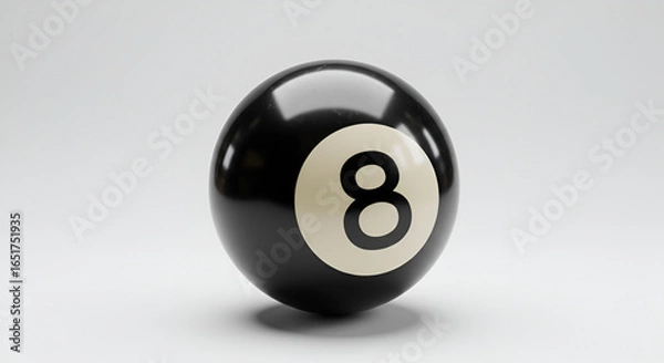Obraz pool ball number eight