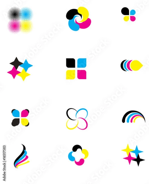 Obraz Vector cmyk design elements