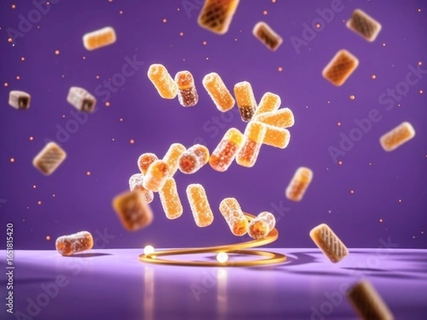 Fototapeta Halloween Minimal Product and Food: Floating Candy Minimal