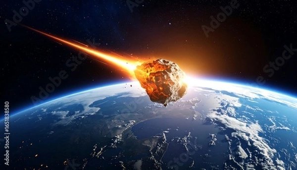 Obraz Asteroid Impacting Earth. (1)