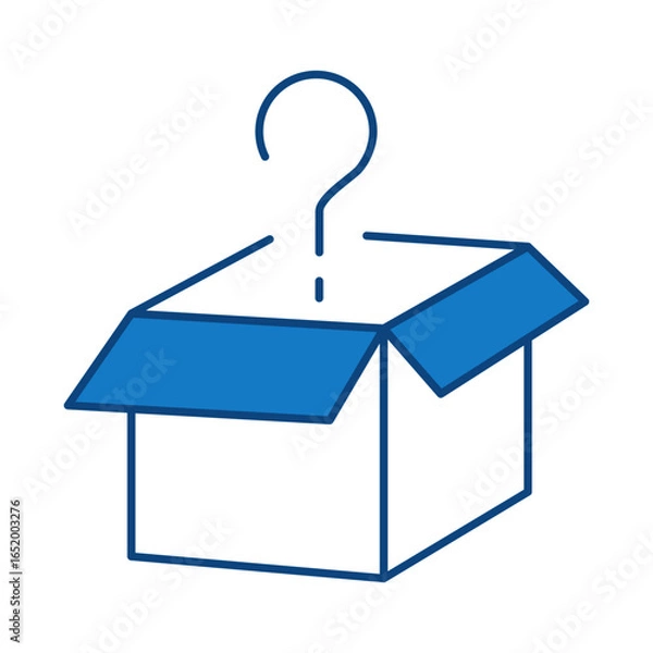 Fototapeta Question Blue Line Icon. Question Mark, Thinking, Asking, Answer, Help Editable Stroke Vector Illustration