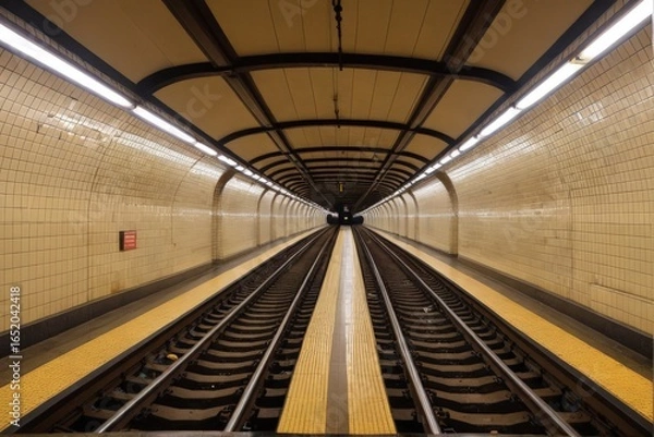 Fototapeta トンネル, 地下, トレインズ, ステーション, 建築, 光, 地下鉄, シティ, 道, 交通, 