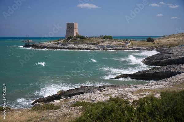 Fototapeta torre aragonese, gargano