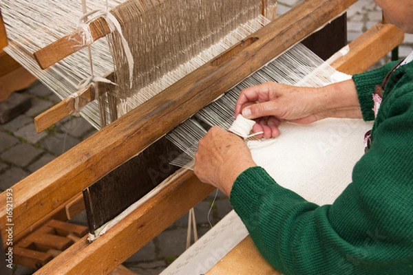 Obraz rustic wooden loom