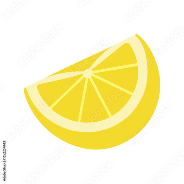 Fototapeta lemon slice isolated on white background