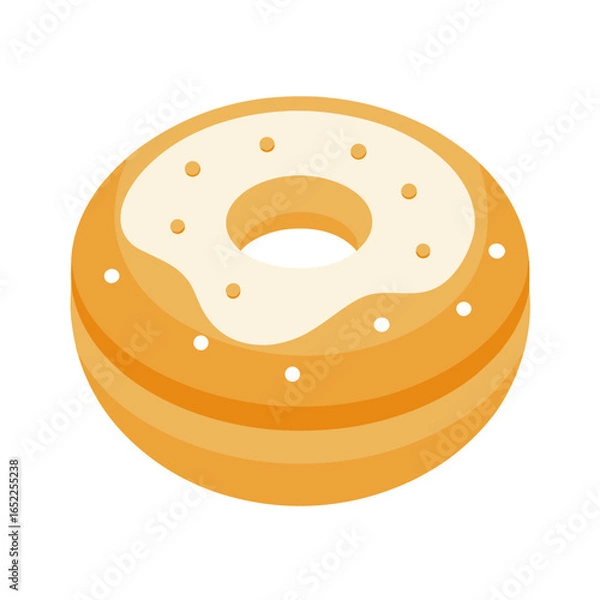 Obraz vector illustration of a bagel