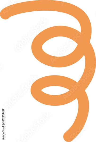 Obraz Orange spiral shape design element