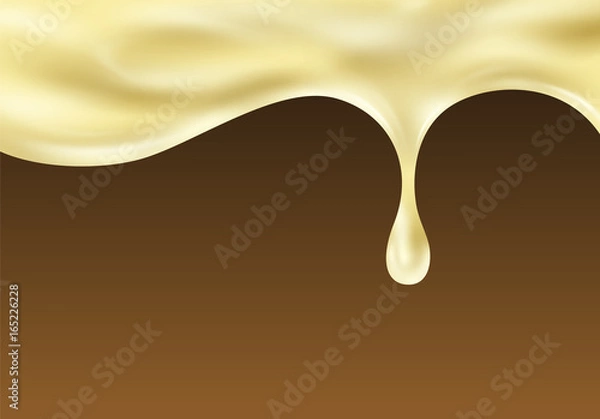 Obraz Custard wave with droplet.