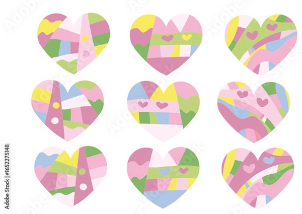 Obraz カラフルハート
