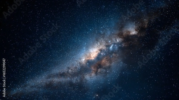 Obraz Majestic view of the milky way galaxy against a backdrop of countless stars.