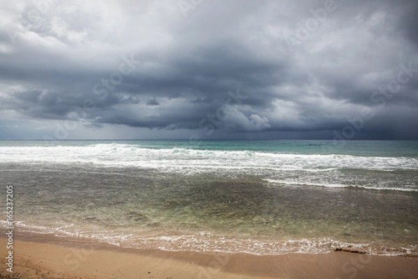 Fototapeta Beach and coming storm