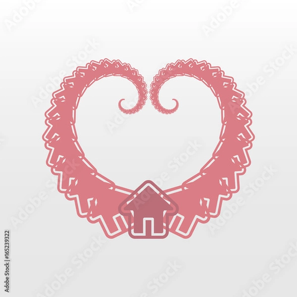 Obraz heart house logo icon