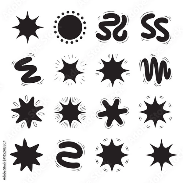 Fototapeta Assorted Starburst Shape Pack