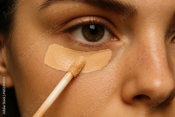 Fototapeta Applying Foundation with a Makeup Brush