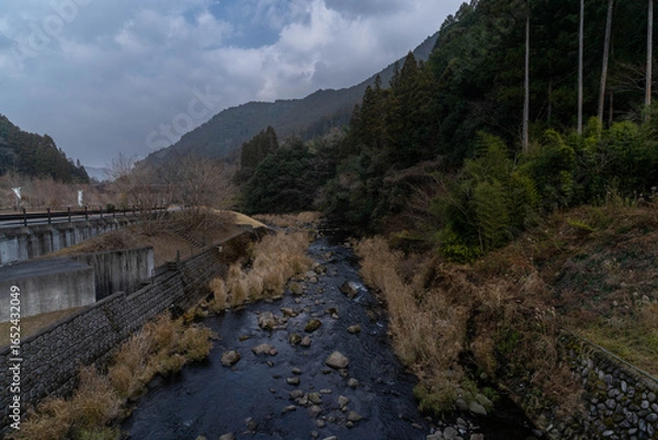 Obraz The stream runs through the mountains in Hita City of Oita prefecture, JAPAN.