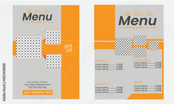 Obraz food menu design