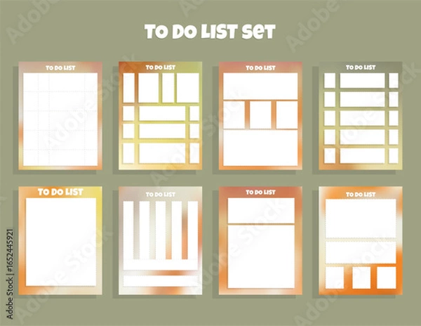 Fototapeta To Do List on an orange gradient background 