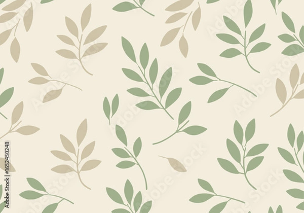 Fototapeta Minimalist Botanical Seamless Vector Pattern