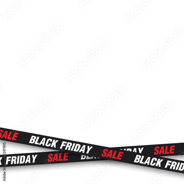Obraz Banner tape black friday black color on white background