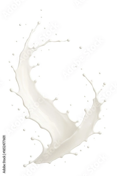 Obraz Milk splash wave, vertical 9:16, isolated