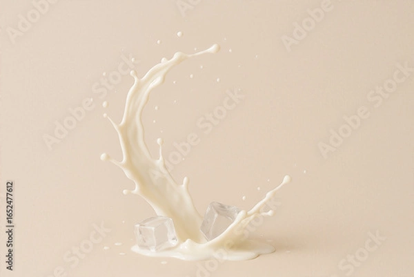 Obraz Milk splash wave, vertical 9:16, isolated