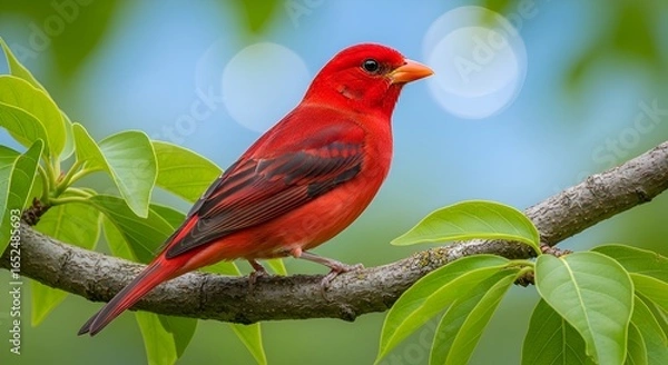 Obraz summer tanager bird