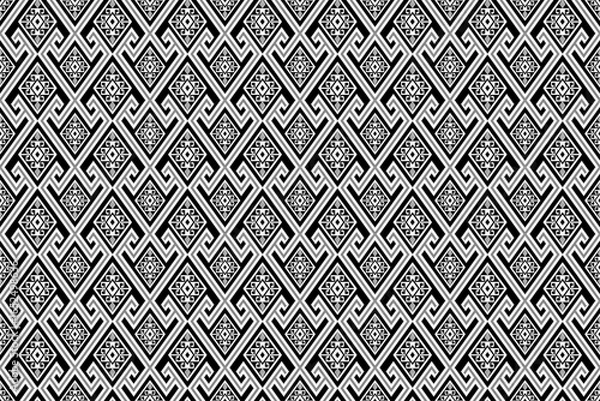 Obraz Cultural Geometric Diamond Pattern – Seamless Tribal Fabric Design
