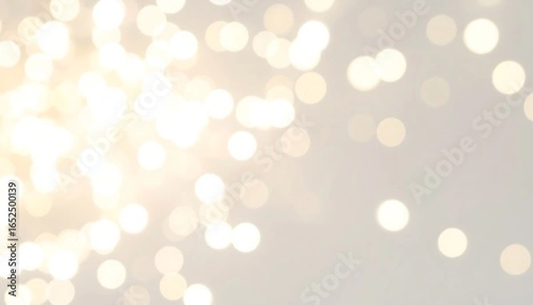 Fototapeta A soft, dreamy image displays a multitude of diffused light sources, creating a beautiful, luminous, and gentle bokeh effect against a neutral backdrop.
