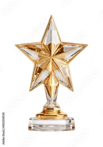 Fototapeta Recognition award ceremony event hall trophy showcase formal isolated on transparent background, png
