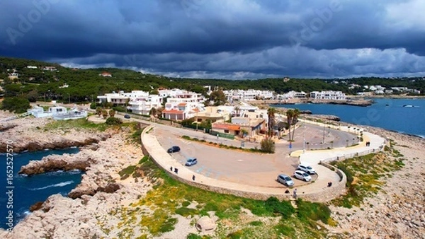 Obraz Santa Caterina - Apulia, Italy - Aerial view with view of the town and clouds