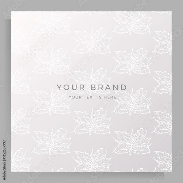 Fototapeta Cover design for menu, wedding invitation, booklet, portfolio, catalog. Elegant template with an original handmade floral pattern.
