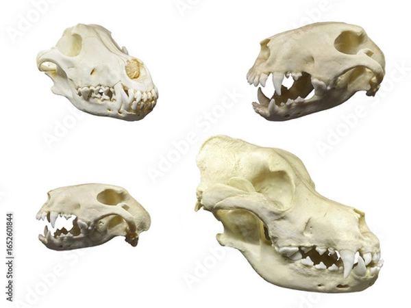 Fototapeta Skull on a transparent background, animal skulls, Gothic style.