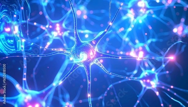 Obraz Neural network glow