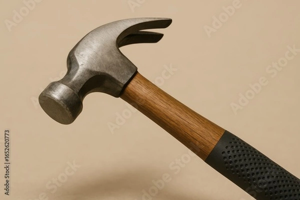 Fototapeta Close-up of a manual hammer in use